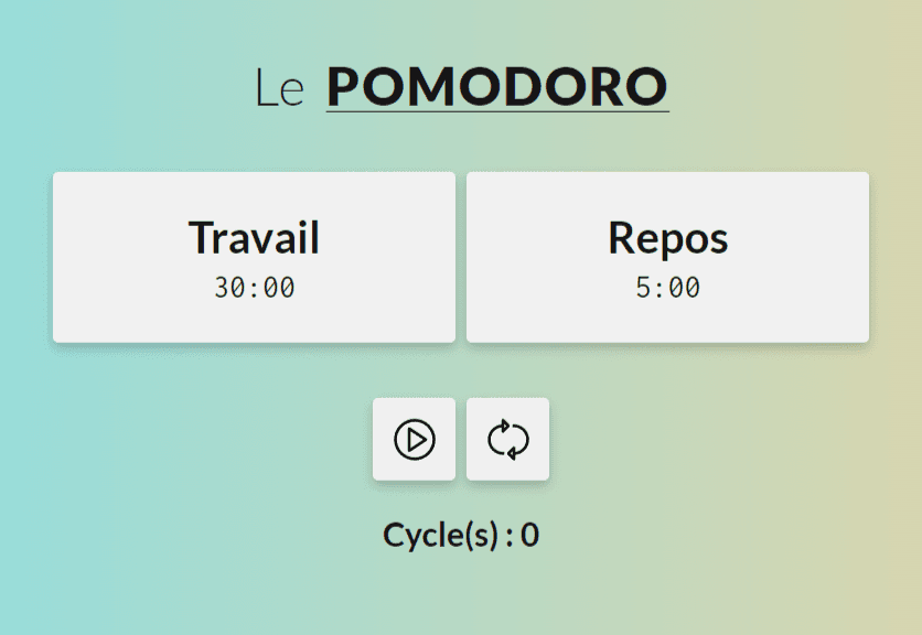 Pomodoro javascript vanilla 