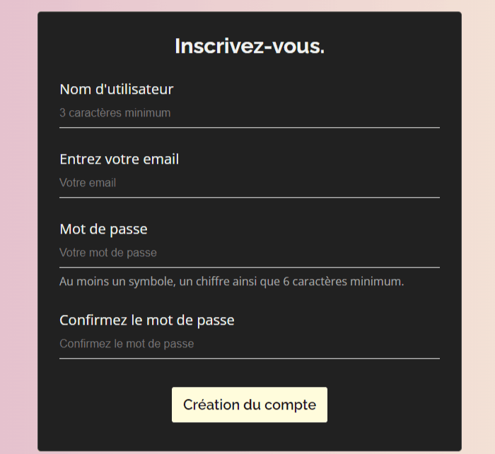 Validation Form javascript vanilla 
